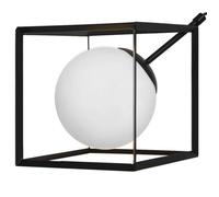Lampe à poser - SAMPA - Tokyo - Métal noir - Verre satiné - Compatible LED 40W