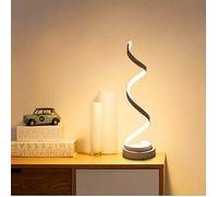 Lampe à Poser Spirale - SNOGOLD Lampe de Table LED, Incurvée Lampe de Bureau LED en Acrylique, 12W Lumière Chaud pour Chambre Salon