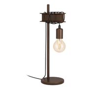 Lampe à poser TO4 E27 1X10W en acier marron antique et noir 165x155x500mm