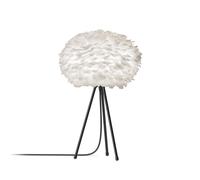 Lampe à Poser Trépied Eos, Taille Moyenne, Blanc , avec Pieds en Noir Mat