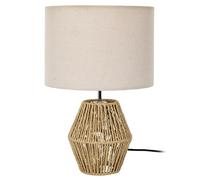 HOME DECO FACTORY Lampe de table LA0111 Bohème corde tressée Abat-jour beige H35 cm naturel