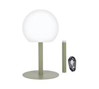 Lampe à poser POP - boule kaki rechargeable en métal LED IP44, 400 lumens, CCT et dimmable, hauteur ajustable