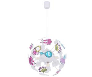 Lampe à suspendre chambre d'enfant Lampe à suspendre château Lampe pour chambre d'enfant fille, plastique, 4x E14 douilles, DxH 35 x 120