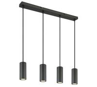 Lampe à suspendre Lampe de salle à manger anthracite 4 flammes suspendues, aluminium, métal, 4x GU10 douilles, LxlxH 61x6x120 cm