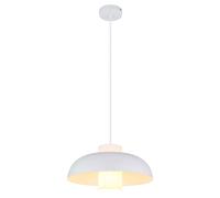 Lampe à suspendre Lampe de salon blanche ronde Lampe de salle à manger Plafonnier, métal verre, 1 flamme E27, DxH 38x120 cm