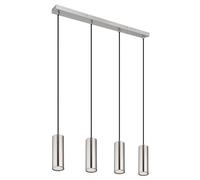 Lampe à suspendre Salon Lampe à suspendre moderne LED Lampe de table chromée, 4 flammes métal, 4x LED 3 watts 250 lumens 3000 kelvins blanc chaud, LxlxH 65x6x120 cm