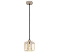 Lampe à suspendre verre fumé Lampe à suspendre sable Salon Tiges métalliques Rétro, douille E27, DxH 18x120 cm