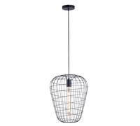 Lampe à suspension cage à manger lampe à suspension lampe à suspension en forme de grille, métal noir, 1x E27, DxH 35x120 cm