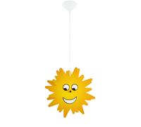 Lampe à suspension chambre d'enfant soleil lampe à suspension soleil lampe à suspension pour enfant, bois jaune, 1x LED 11W 1055W blanc chaud, DxH 38x110 cm
