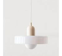 Lampe à suspension du milieu du siècle, plafonnier coloré avec abat-jour en verre, luminaire suspendu vintage en fer et verre pour chambre à coucher, salon, cuisine, couloir (couleur : J, taille : 12