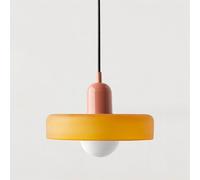 Lampe à suspension du milieu du siècle, plafonnier coloré avec abat-jour en verre, luminaire suspendu vintage en fer et verre pour chambre à coucher, salon, cuisine, couloir (couleur : B, taille :