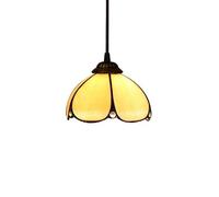 Lampe à Suspension Durable, Lampes à Suspension d'art en vitrail de 8 Pouces, Lustre Jaune méditerranéen de simplicité créative européenne pour Les couloirs de terrasse de Restaurant E27