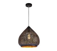 Lampe À Suspension En Fer Sculpté En Mosaïque Vintage Marocaine Lustre Suspendu Éclairage Plafonnier E27 Style De Décoration De Loft Industriel for Salle À Manger Restaurant Café Bar(20cm)