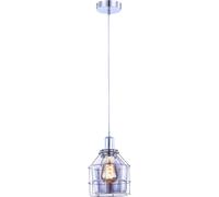 Lampe à suspension en verre chromé Lampe à suspension en maille métallique Lampe à suspension pour salle à manger, balançant, 1x douille E27, DxH 16x124 cm, salon