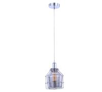 Lampe à suspension en verre chromé Lampe à suspension en maille métallique Lampe à suspension pour salle à manger, balançant, 1x douille E27, DxH 16x124 cm, salon