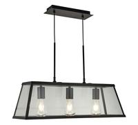 Lampe à suspension en verre noir éclairage de salon lanterne suspendue au plafond projecteur
