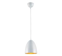 Lampe à suspension lampe à suspension lampe à suspension lampe de salle à manger lampe de cuisine, métal blanc orange, 1x LED 6,5W 570Lm blanc chaud, DxH 19x130cm