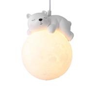 Lampe à suspension, lampe à suspension Lampes boule 3D blanc lait,