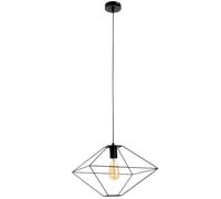 Lampe à suspension lampe de salle à manger industrielle lampe suspendue lampe de salon, métal noir, 1x E27, LxlxH 36x36x110 cm, Spot 1840104