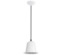 Lampe à suspension lampe de table à manger blanche lampe à suspension LED lampe de cuisine, acier blanc, 5W 400lm blanc chaud, DxH 17,5x110 cm, Eglo 75111