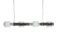 Lampe à suspension lampe de table à manger lampe à suspension lampe de salon lampe à suspension chrome, verre opale, 4x G4, LxH 70 x 150 cm