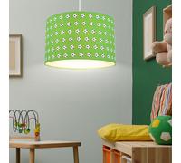 Suspension lampe pour enfant lampe pour chambre d'enfant plafonnier salle de jeux, métal blanc vert, 1x douille E27, DxH 35x120 cm