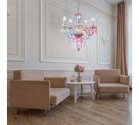 Lampe À Suspension LED 5 Lumières Kronleuchter Moderne Multicolore 51 cm