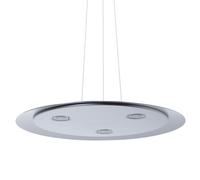 Lampe à suspension LED Lampe à suspension de salle à manger Lampe de salon, en métal chromé, 3x LED 7.5W 350Lm blanc chaud, DxH 50x150 cm