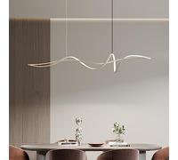 Lampe à suspension LED Restaurant lampe à suspension créative lampe à suspension moderne atmosphère minimaliste Bar Restaurant lampe à suspension minimaliste (Blanc, 160cm)