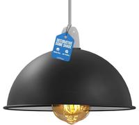 Lampe à Suspension Luminaire Réglable en Hauteur avec Abat-Jour Blanc Cylindre