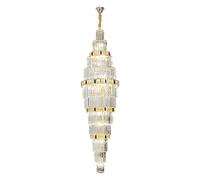 Lampe à suspension , Lustre en cristal lumière luxe duplex bâtiment salon lustre en cristal villa appartement bâtiment creux mezzanine étage escalier long lustre en cristal ( Size : 800*3000mm )