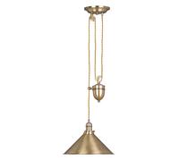 Lampe à suspension plafonnier lampe de salle à manger suspension acier laiton D 37 cm