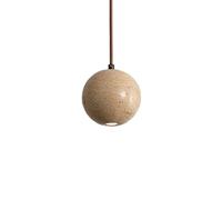 Lampe à Suspension Ronde en marbre, Lampe Suspendue Nordique en Pierre Naturelle, Spot Vintage, éclairage à Faisceau sphérique, Industriel pour Chambre à Coucher, Salle à Manger, Cuisine, RVVUP