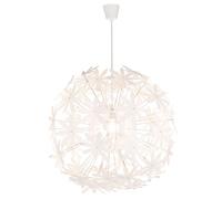 Lampe à suspension suspension lampe de table à manger salon à brancher en forme de fleur, plastique blanc, 1x E27, DxH 60x150 cm