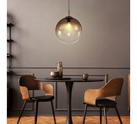 Lampe à suspension suspension plafonnier salon boule en verre spot dans l'ensemble comprenant des ampoules LED