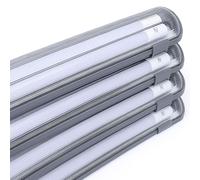 Lampe à vasque LED pour locaux humides blanc lumière du jour Lampe de garage Lampe d'atelier, 2x22W 2x 4000lm blanc froid, LxH 156 x 5,8 cm, 4 pièces
