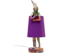 Lampe Animal lapin 50cm graffiti et violette Kare Design