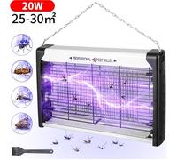 Lampe Anti Moustique 20W 1800V Lampe UV Efficace Portée 25-30 m² Intérieur et Extérieur Tue Mouches Avec Brosse de Nettoyage