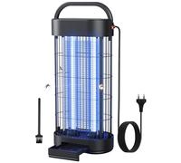Lampe Anti Moustique 22W, 1800V UV Destructeur d'Insectes Électrique pour Intérieur, Piège Insectes Efficace pour Chambre, Cuisine et Bureau, Portée 100 m², Noir