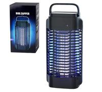 Lampe Anti-Moustique Électrique, 18W, Grille 4200V, Couverture 150 m², IPX4, 360°, Noir, Intérieur/Extérieur