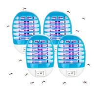 Lampe Anti-Moustique Électrique Lot de 4 - Destructeur d'Insectes Prise pour Intérieur - Prise Anti-Mouche Moustiques Mites