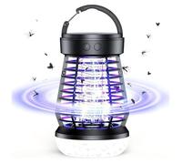 Lampe Anti Moustique, Lampe Anti Mouche 2000V UV Tueur d'Insectes, Électrique Étanche Anti Insectes Répulsif (avec éclairage LED)