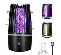 Lampe Anti Moustique, Lampe électrique Anti Insectes 4000mAh Rechargeable USB Piège à Mouche Insectes 360 ° UV Électrique Anti Moustique Veilleuse Intérieur Extérieur Veilleuse Puissant Attrayant