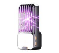 Lampe Anti Moustique Rechargeable 4000mAh Prise Anti Moustique, Répulsif Mouche Et Moucherons 3 en 1 UV 180° Piège À Moustique Rechargeable Électrique Moustique pour Intérieur Et Extérieur (Noir*1)