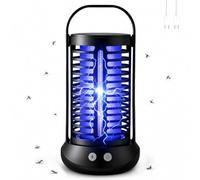 Lampe Anti-Moustique Rechargeable, Tue Mouche Eléctrique avec lumière LED, Lampe Anti Mouche UV Tueur d'Insectes Électrique, 4000mAh Lampe Anti Mouche Répulsif Efficace pour Intérieur et Extérieur