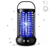 Lampe Anti-Moustique Rechargeable, Tue Mouche Eléctrique avec lumière LED, Lampe Anti Mouche UV Tueur d'Insectes Électrique, 4000mAh Lampe Anti Mouche Répulsif Efficace pour Intérieur et Extérieur