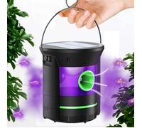 Lampe Anti Moustique Solaire Extérieur 395nm UV, Tue Mouche Électrique Suspendue, Piège Insectes Jardin Camping