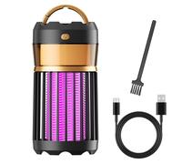 Lampe Anti Moustique Ultrason, Tue Mouche Electrique 2000V, Appareil Anti Moustique Batterie et Rechargeable USB Camping/Interieur pour Anti Moustique, Anti Mouche, Anti Insectes (Nero)