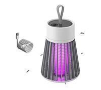 Lampe Anti Moustique USB, Répulsif Tue Mouche Electrique Sans Bruit, 360° Lampe UV Anti Insectes Rechargeable, Piège Mouche pour Interieur Exterieur Bébé, Non Toxique Portable (Mode de Charge, Gris)