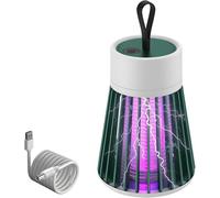 Lampe Anti-Moustique UV 365 nm - Portée 100m², Rotation 360°, Rechargeable USB et Solaire, Imperméable pour Intérieur, Extérieur, Camping et Jardin (Green-1PCS)